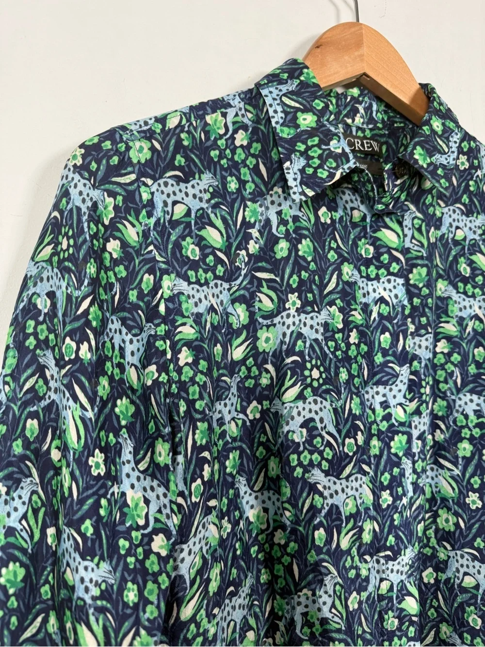 J. Crew Classic-fit shirt in fauna floral, Size 4, Like New!